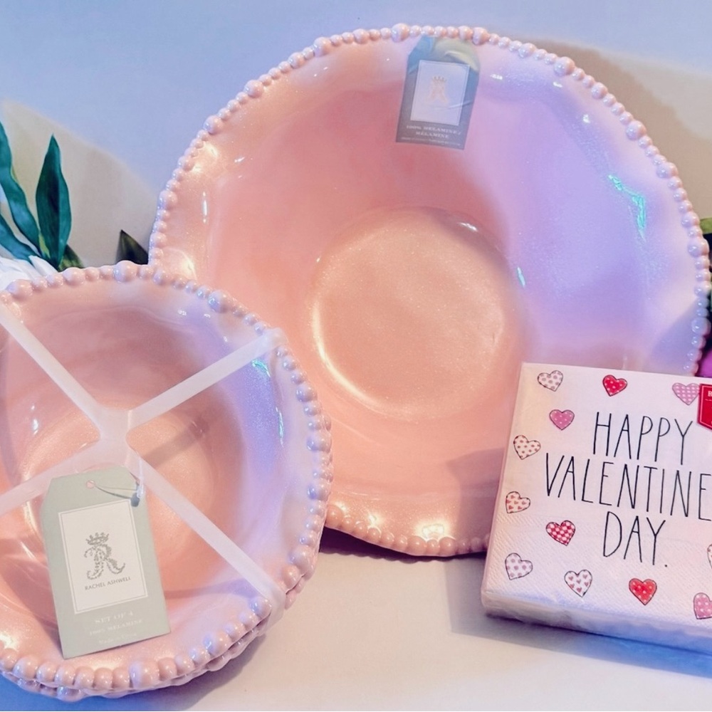 🎀 Royal Albert Pink Melamine Dinnerware Set